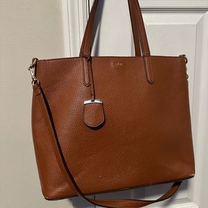 Cognac Brown Ralph Lauren Tote Bag